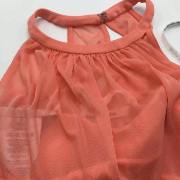 New with Tags David's Bridal Peach Formal Dress 2 - Picture 3 of 6